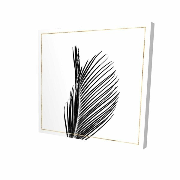 Fondo 12 x 12 in. Areca Palm with Gold Line-Print on Canvas FO2790518